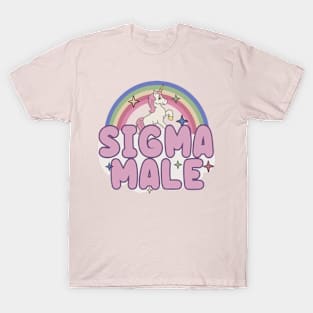 Ironic Sigma Male Funny Unicorn Rainbow T-Shirt